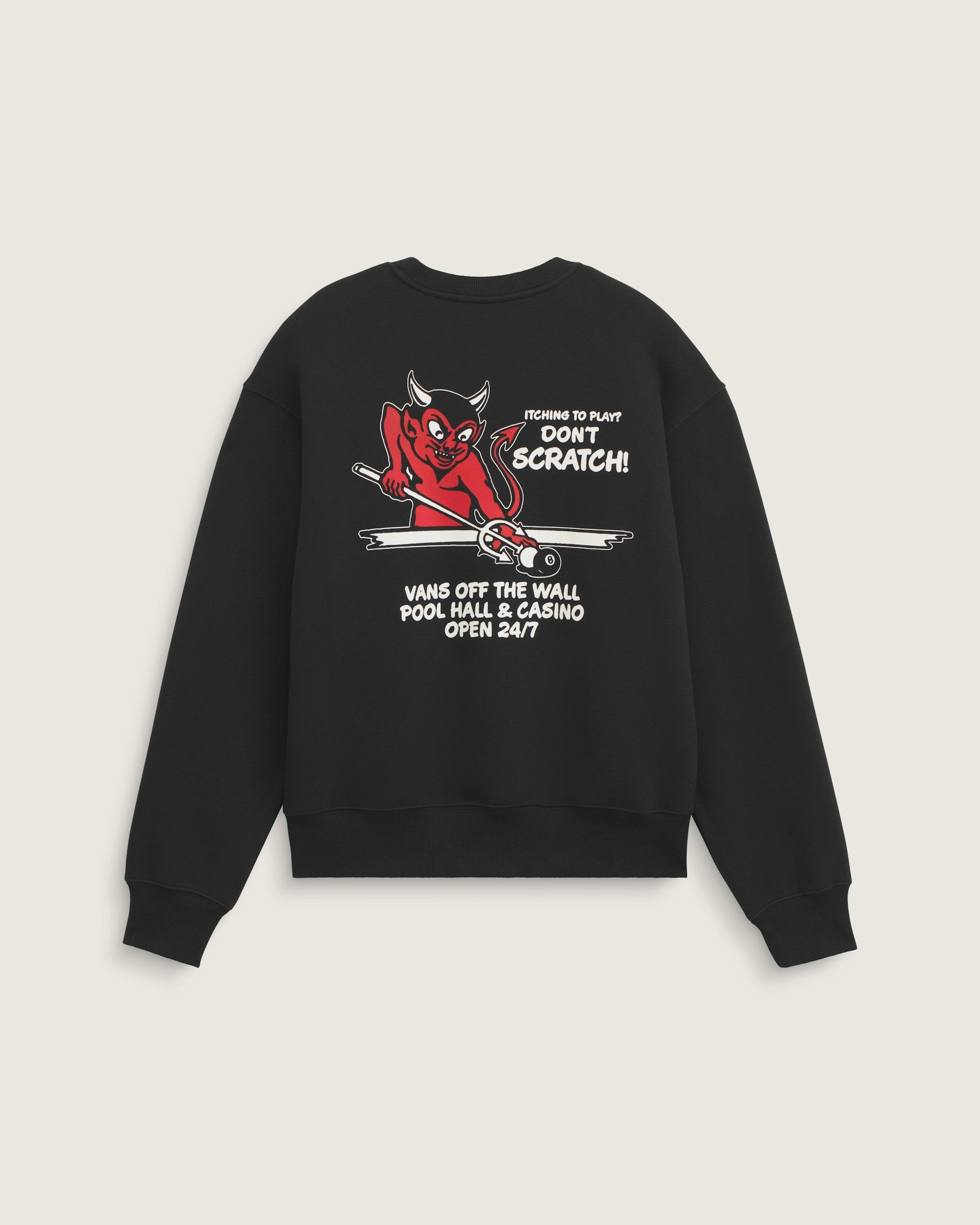 Felpa Girocollo Old Scratch - Nero