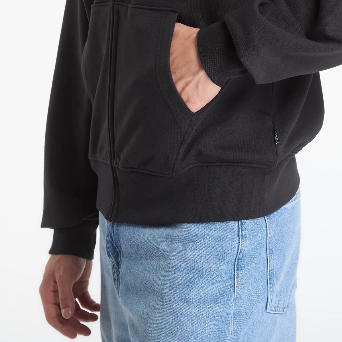 Felpa con Cappuccio e Zip Blaze Head - Nero