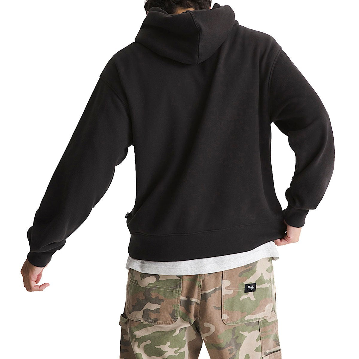 Felpa con Cappuccio Stretch Logo - Nero/Bianco