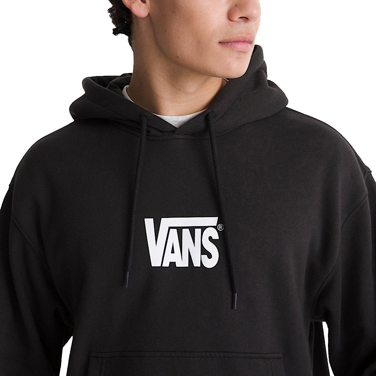 Felpa con Cappuccio Stretch Logo - Nero/Bianco