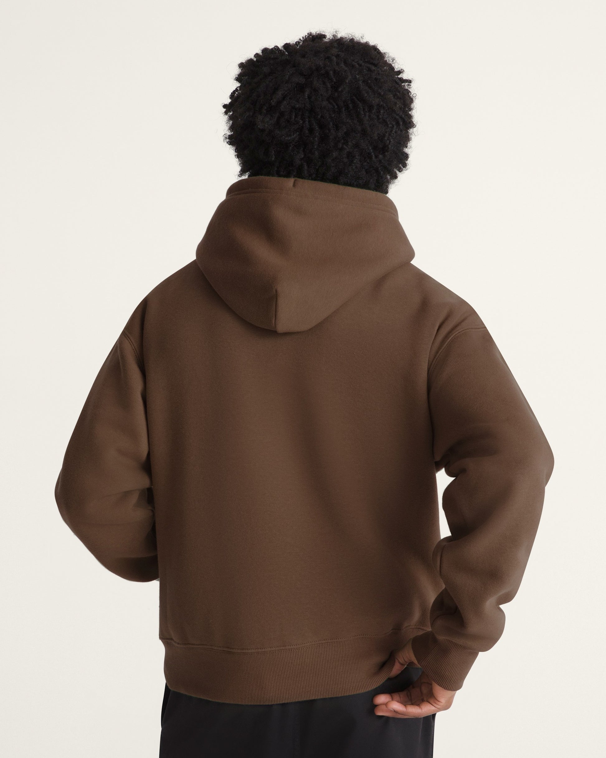 Felpa con Cappuccio Stretch Logo - Marrone Cacao