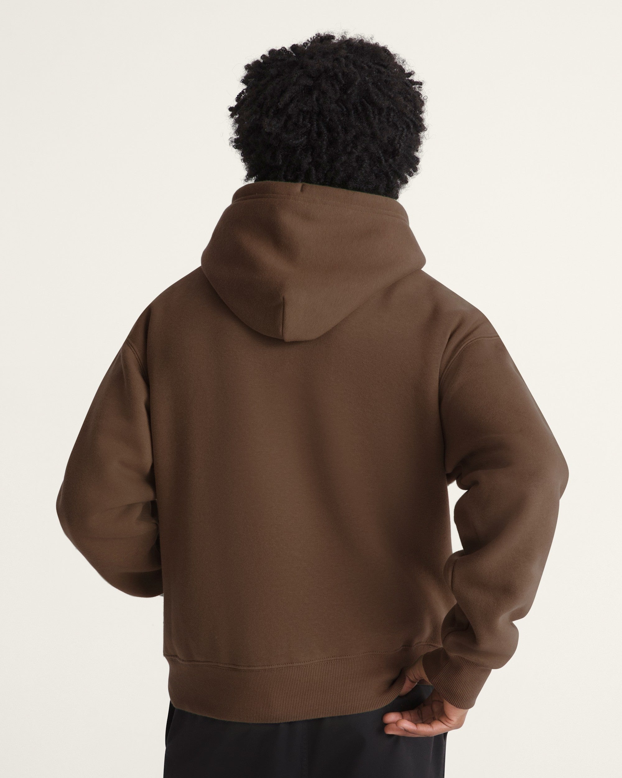 Felpa con Cappuccio Stretch Logo - Marrone Cacao