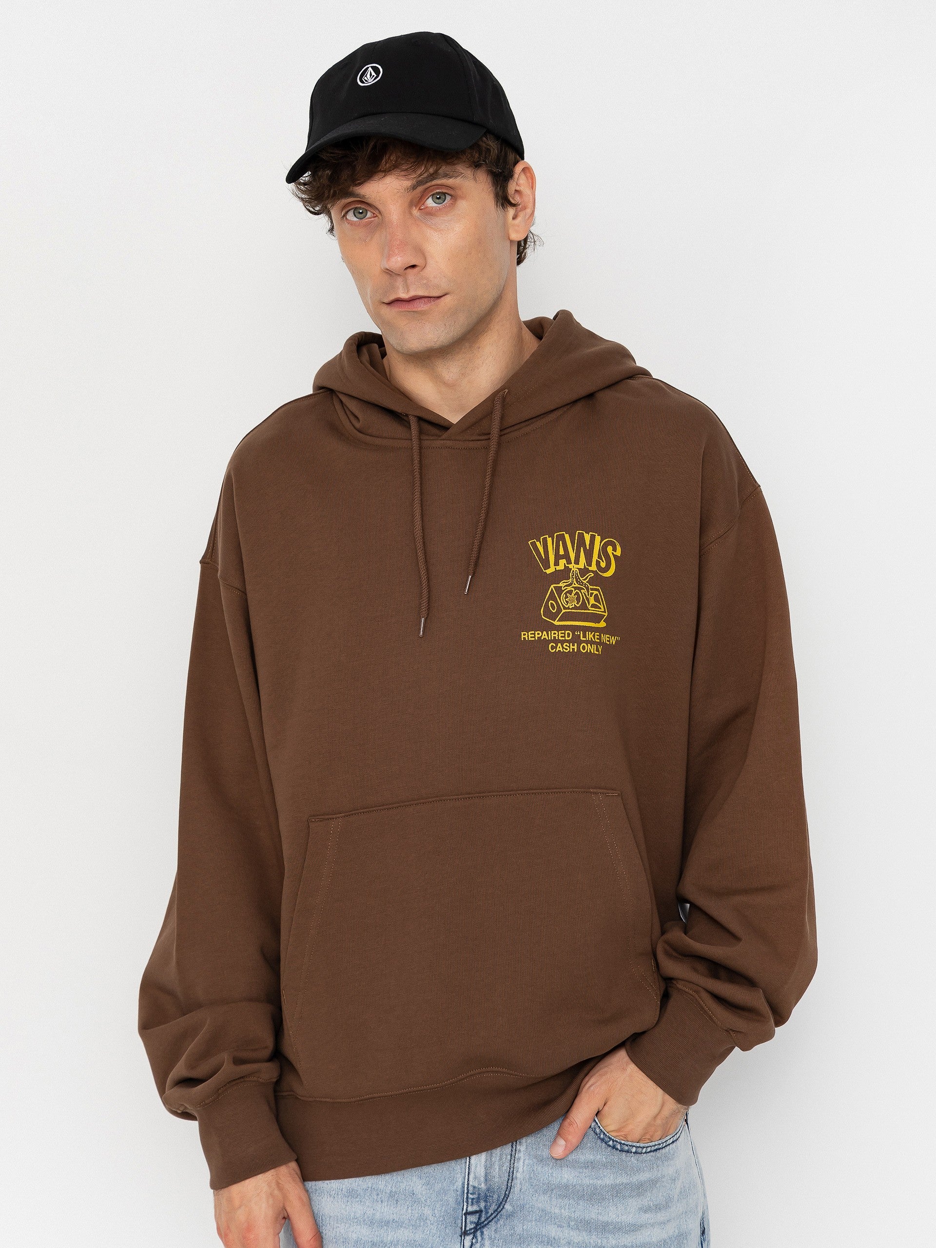 Felpa con Cappuccio Refurbed - Marrone Cacao