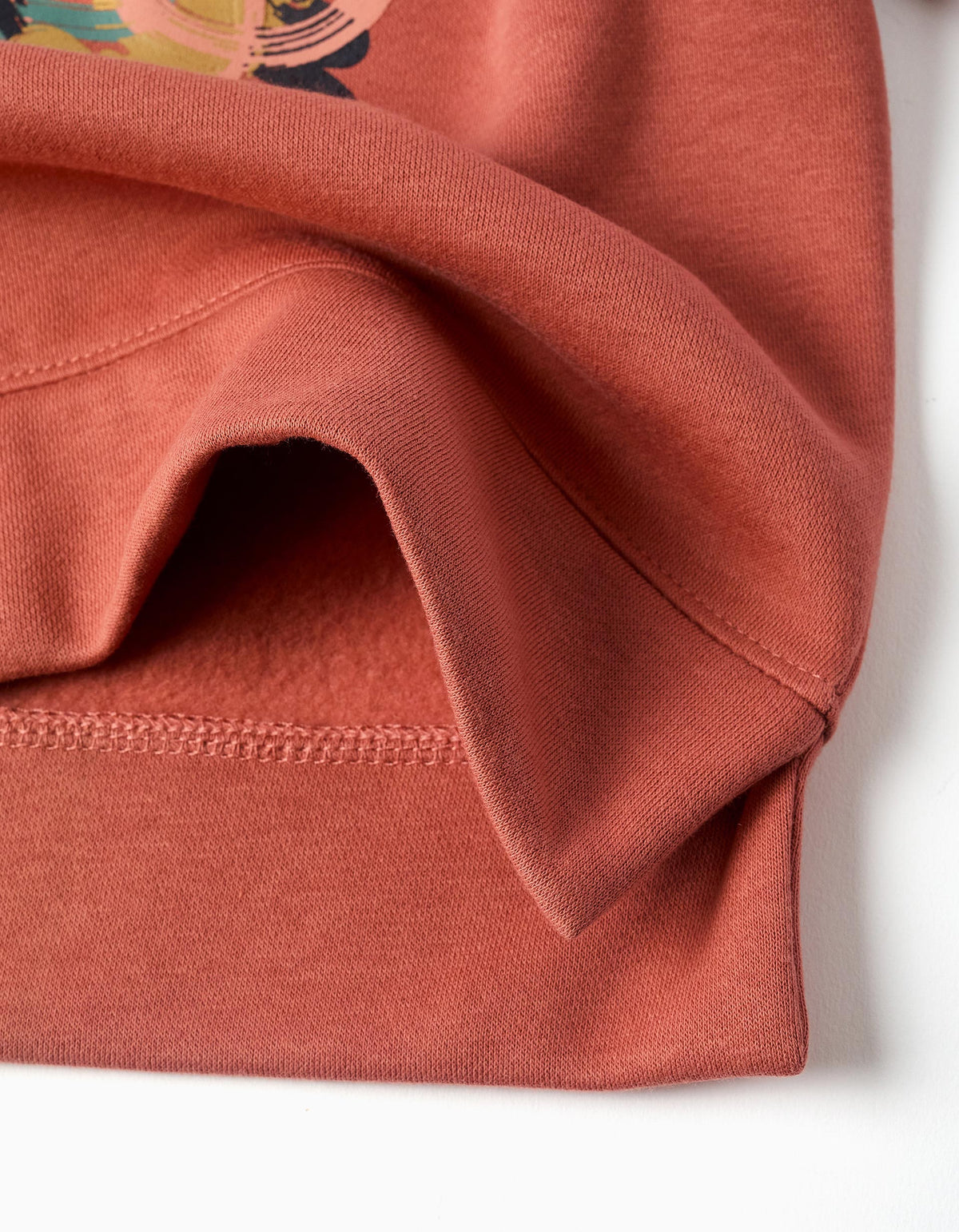 Zippy Felpa Garzata con Stampa Bambina - Terracotta