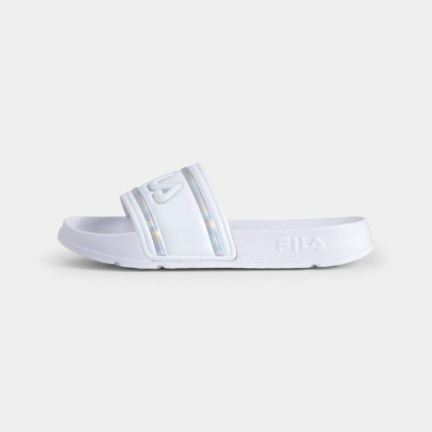 Fila Ciabatte Morro Bay Logo Bianco Iridescente Bianco