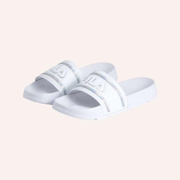 Fila Ciabatte Morro Bay Logo Bianco Iridescente Bianco