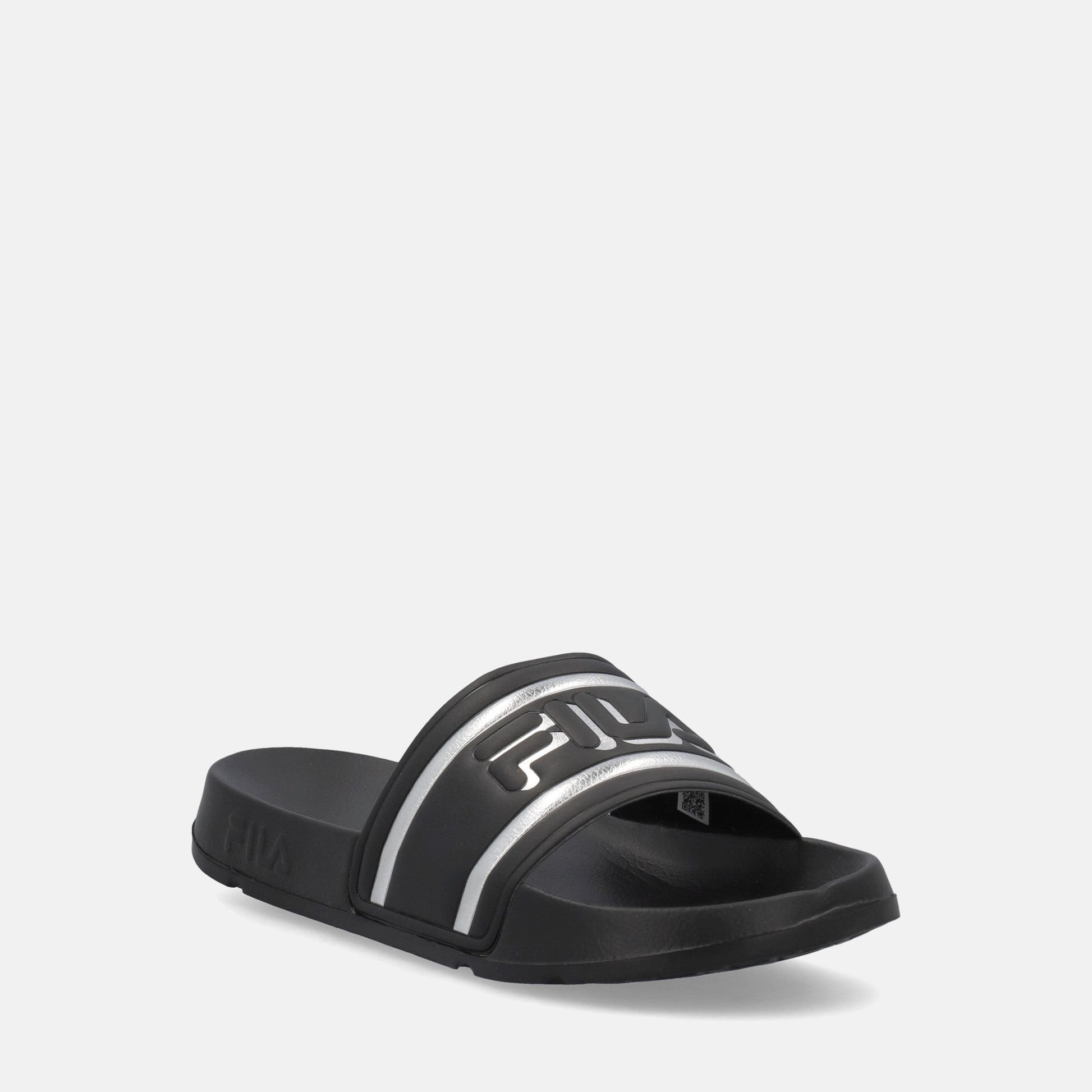 Fila Ciabatte Morro Bay Logo Nero/Argento Argento