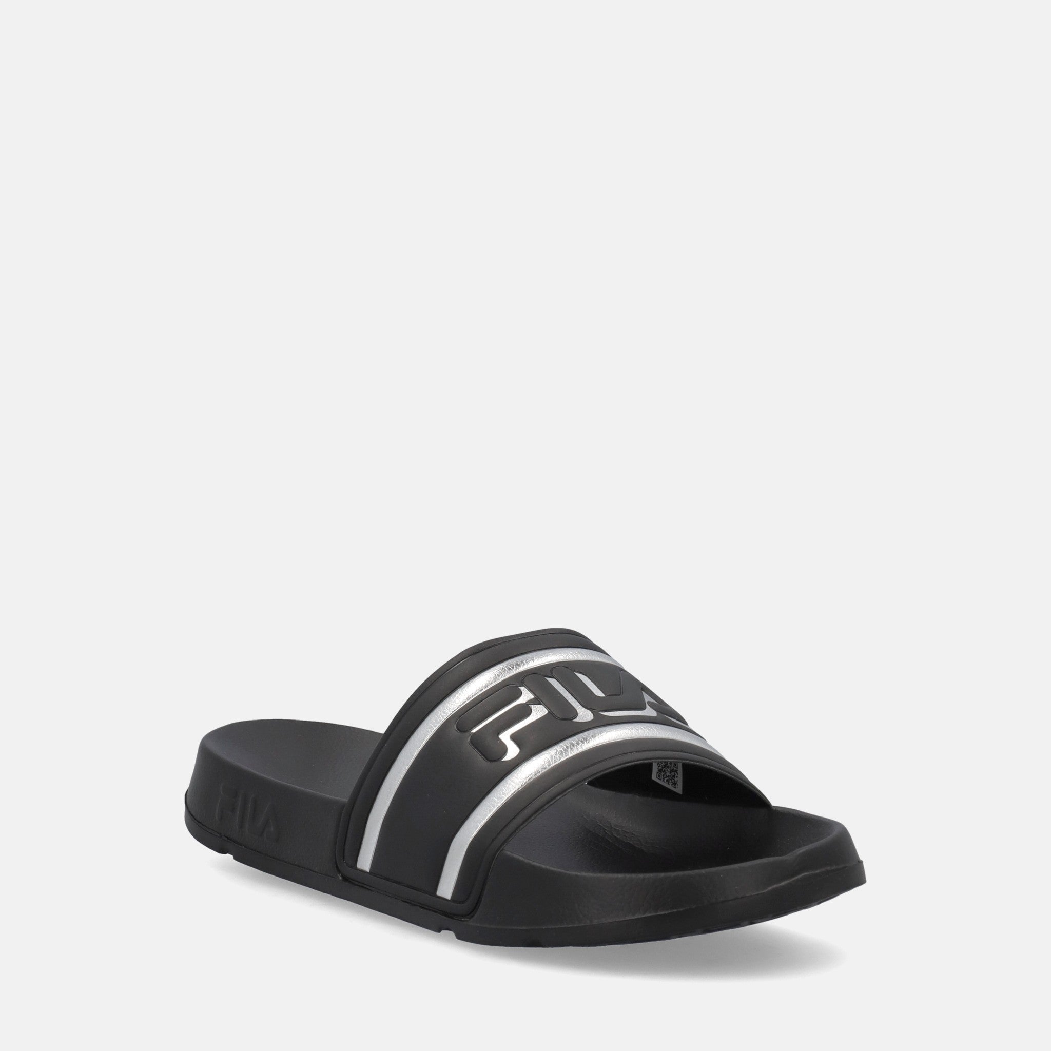 Fila Ciabatte Morro Bay Logo Nero/Argento Argento