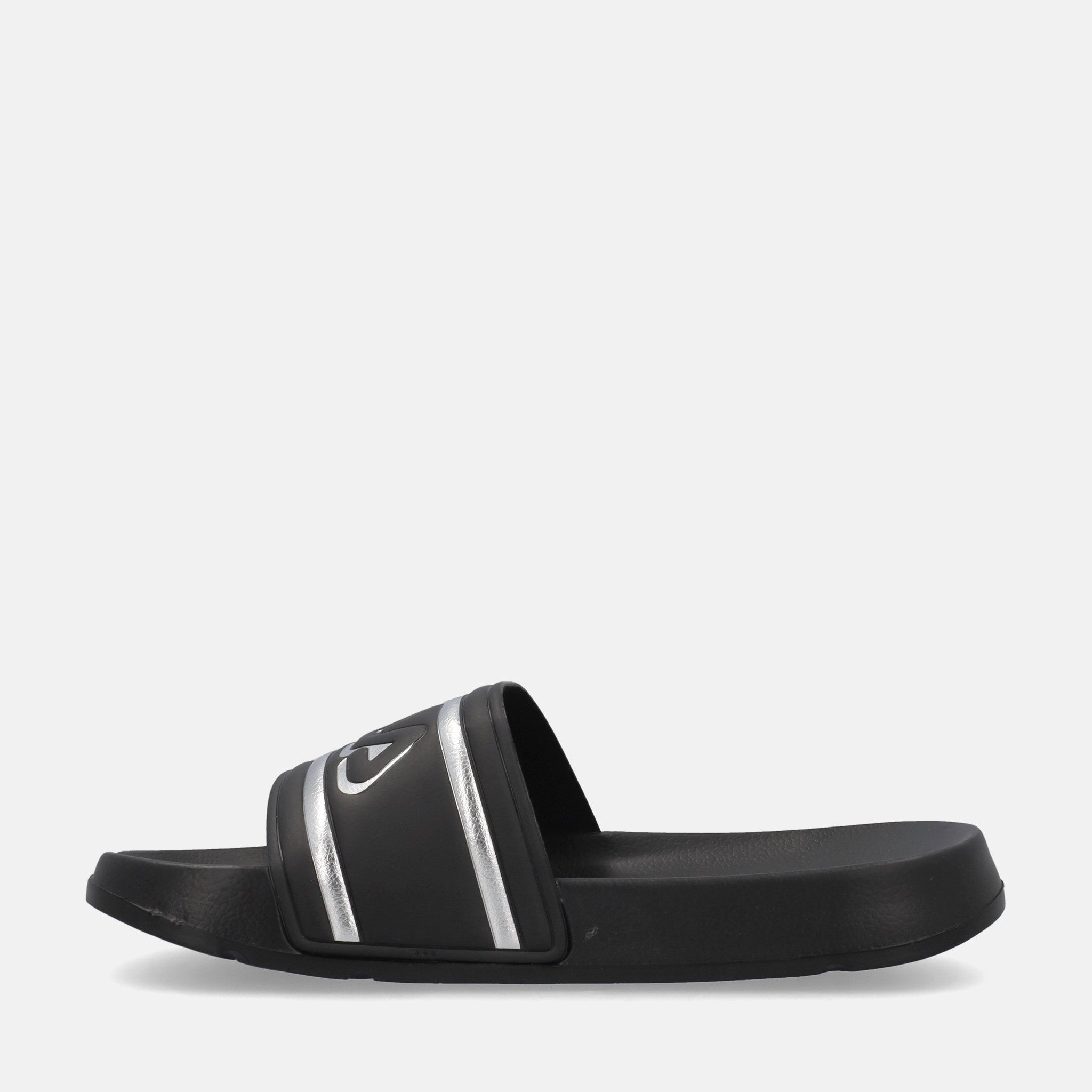 Fila Ciabatte Morro Bay Logo Nero/Argento Argento