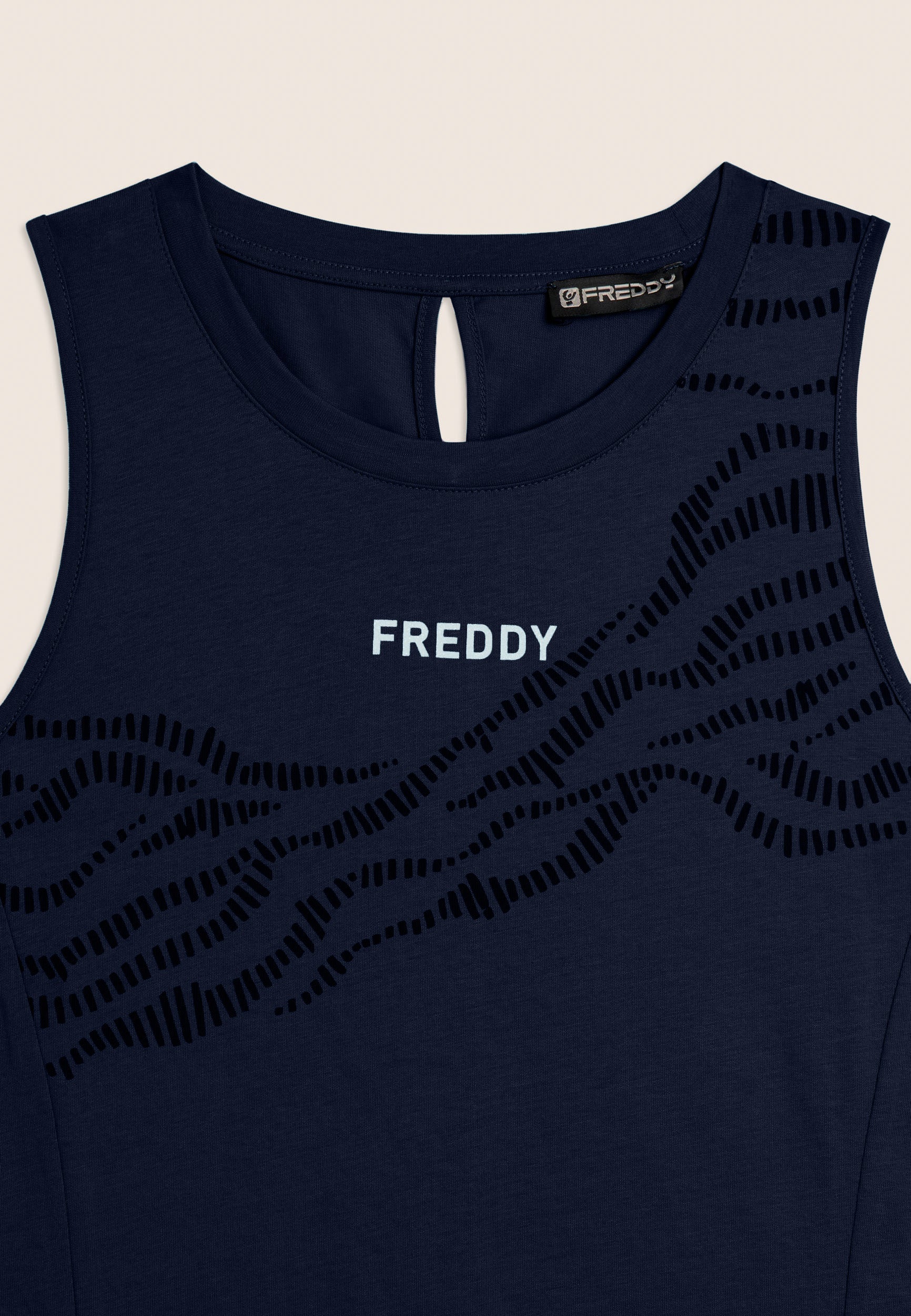 Freddy Abito con Motivo Grafico e Cut-Out Blu