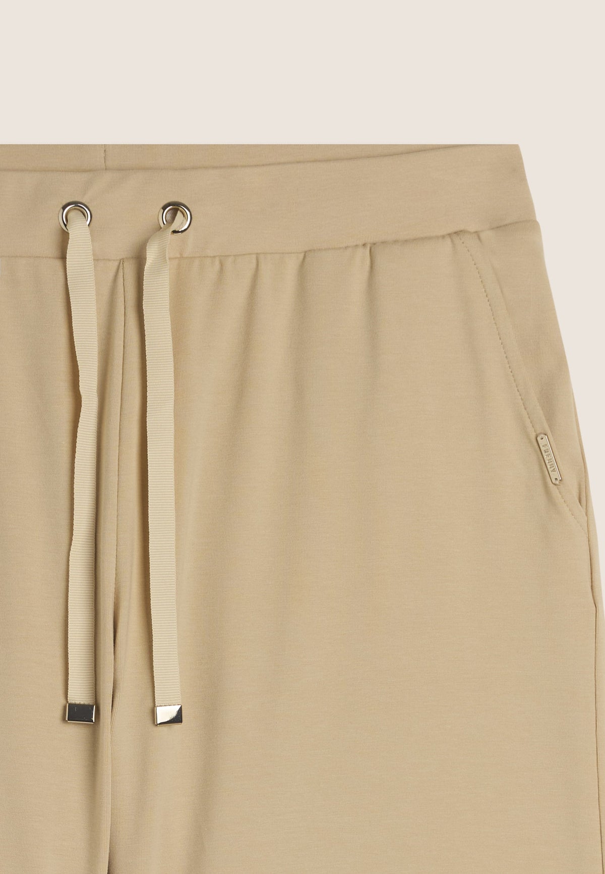 Freddy Bermuda in Jersey con Spacchi Laterali Beige