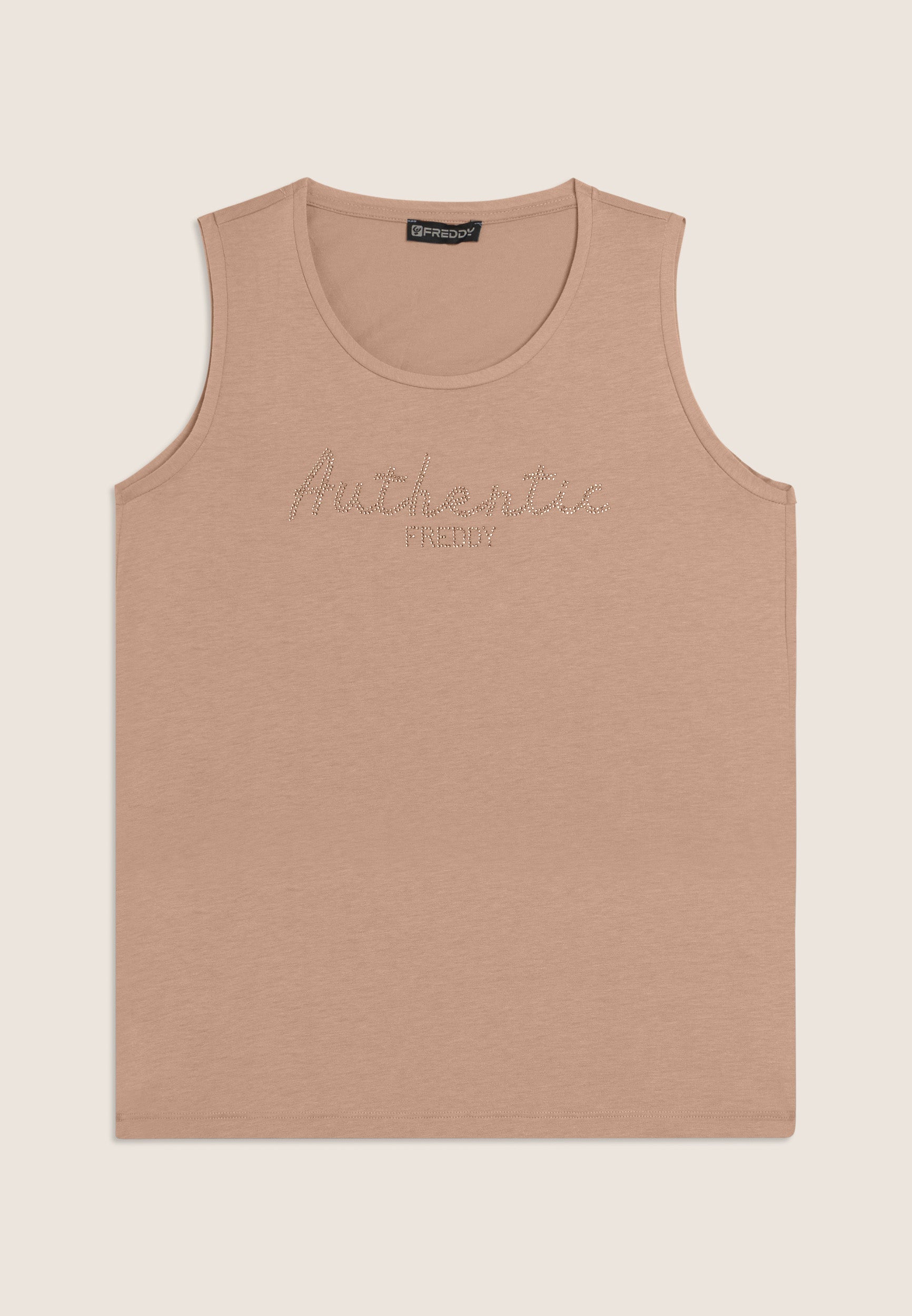 Freddy Canotta Authentic con Logo in Strass Beige