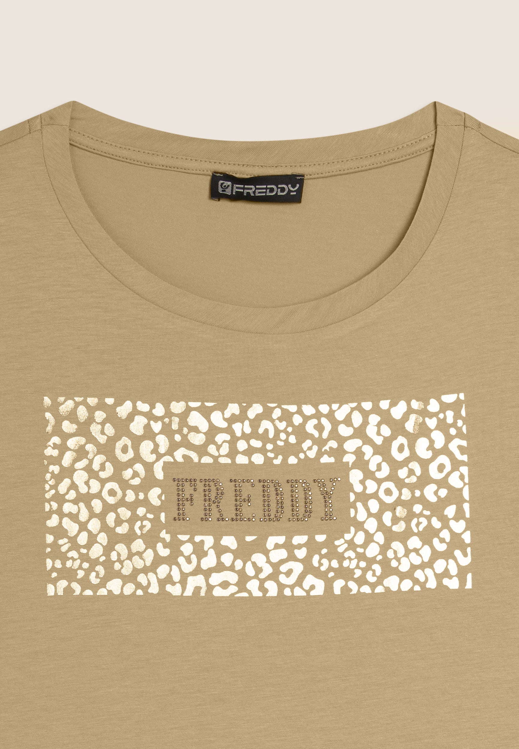 Freddy Canotta con Logo e Grafica Animalier Beige