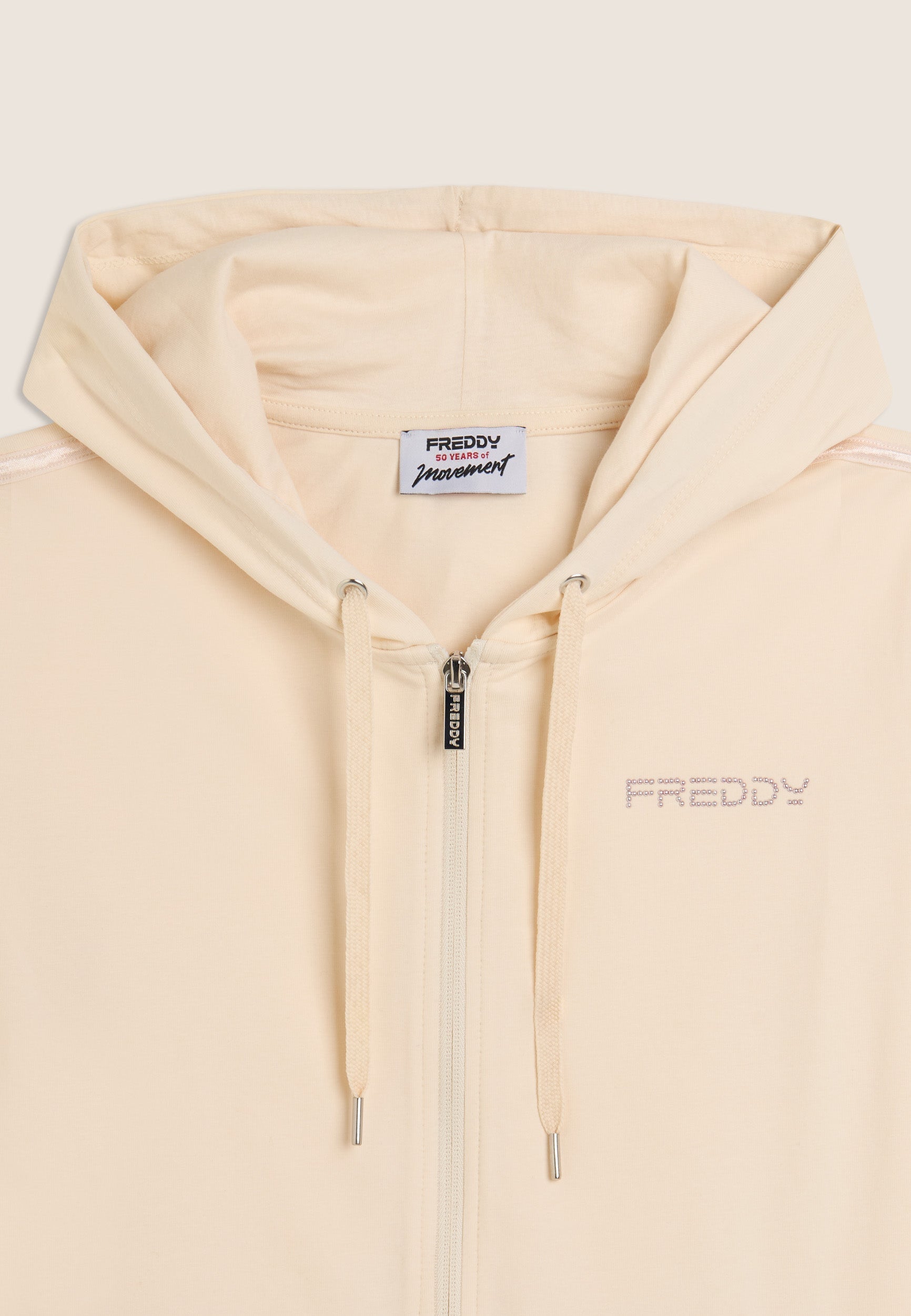 Freddy Felpa Cappuccio con Zip e Logo Grigio