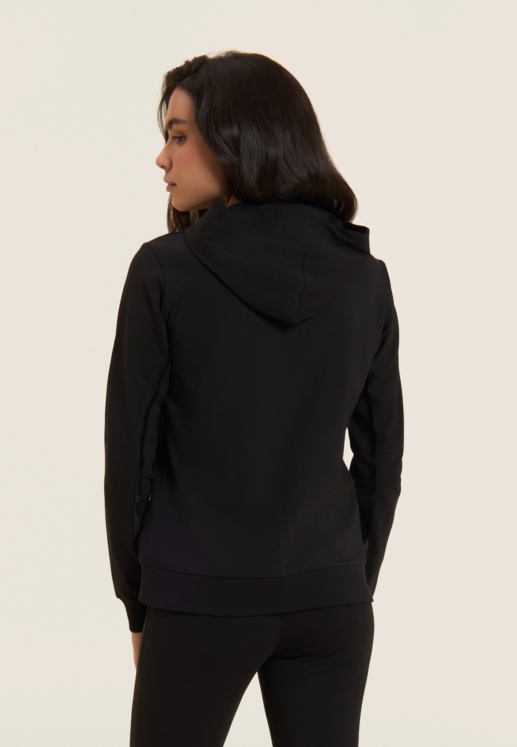 Freddy Felpa Cappuccio con Zip Nero