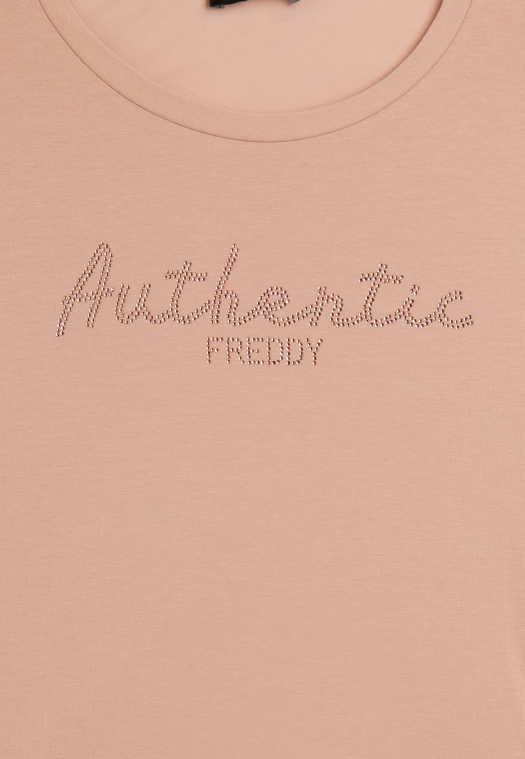 Freddy Felpa Comfort Fit con Strass Authentic Beige