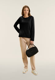 Freddy Felpa Comfort Fit con Strass Authentic Nero