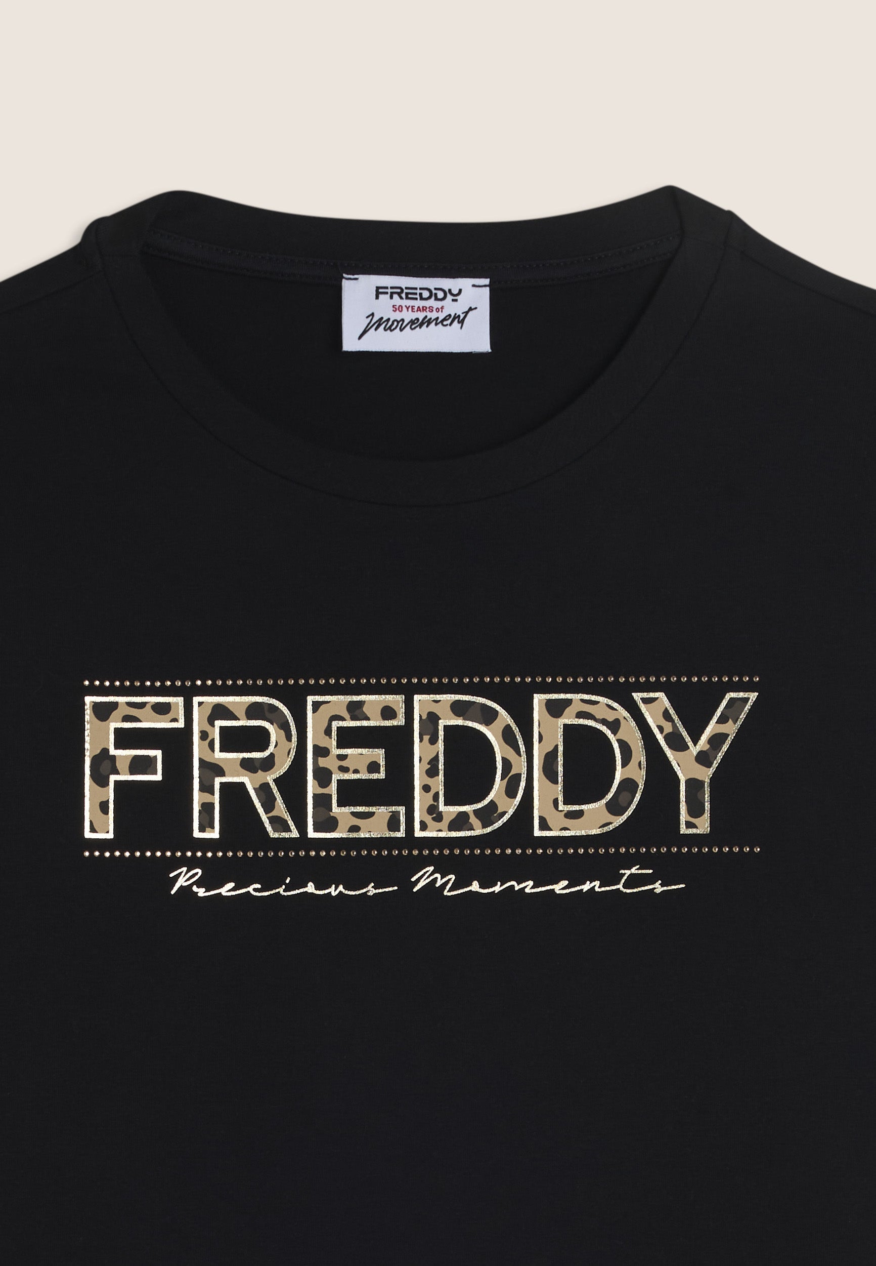 Freddy Felpa con Logo Animalier e Drappeggio sulle Spalle Nero