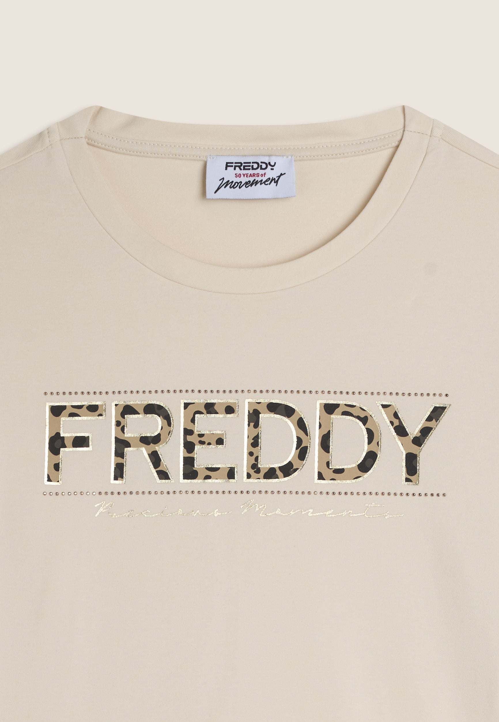 Freddy Felpa con Logo Animalier e Drappeggio Grigio