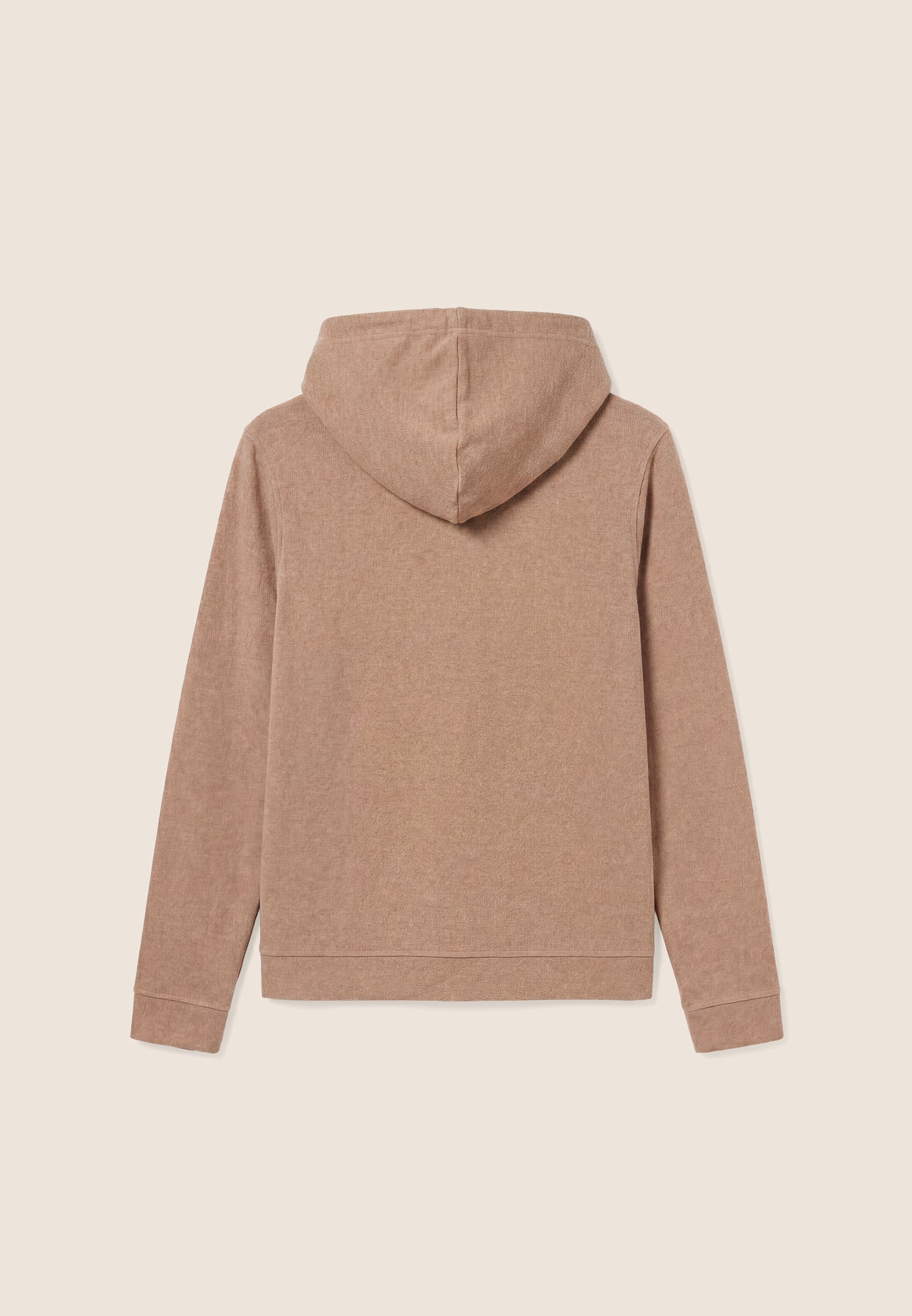 Felpa Effetto Tricot con Cappuccio e Zip
