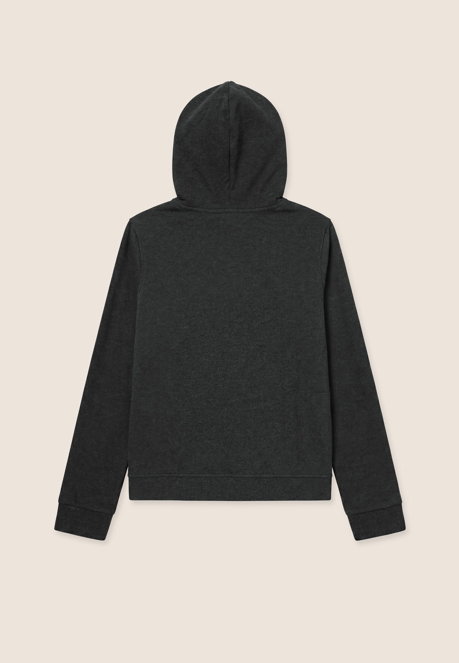 Felpa Effetto Tricot con Cappuccio e Zip
