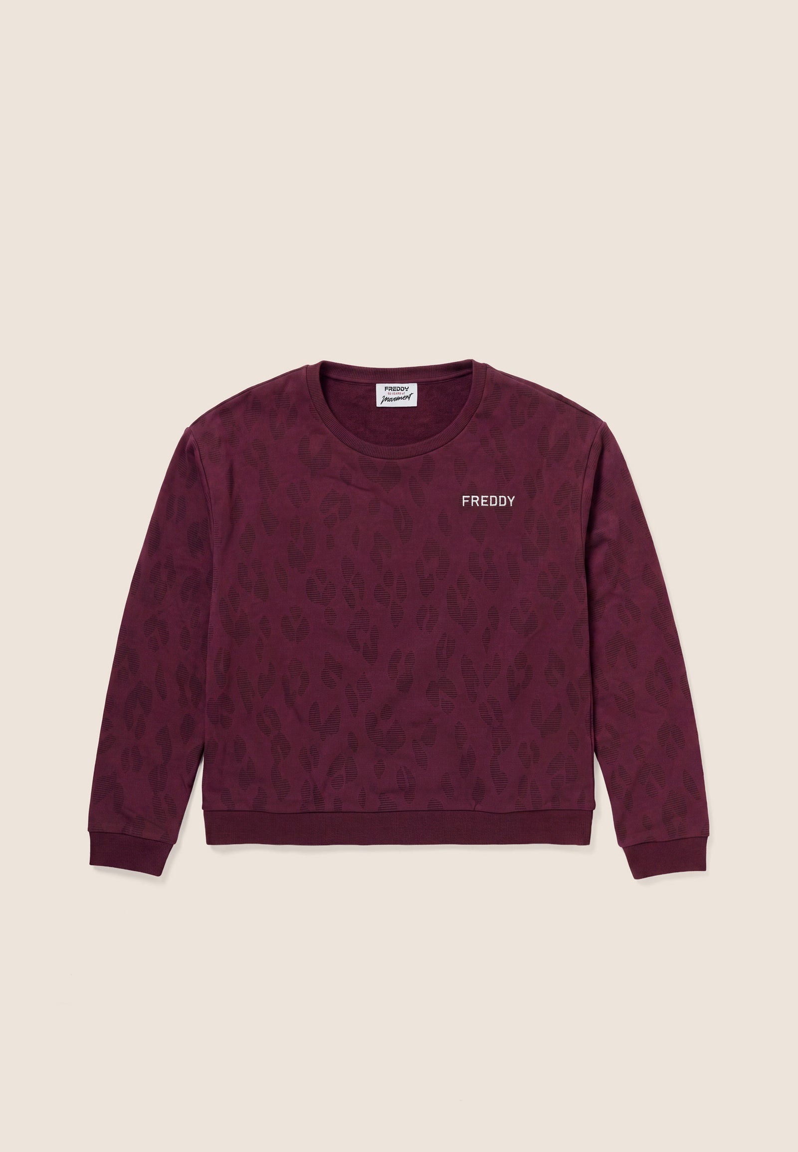 Felpa Girocollo con Stampa Leopardo
