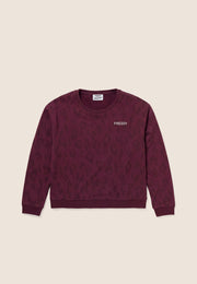Felpa Girocollo con Stampa Leopardo
