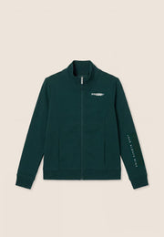 Felpa Regular con Zip e Collo Alto, Logo Ricamato sulla Manica