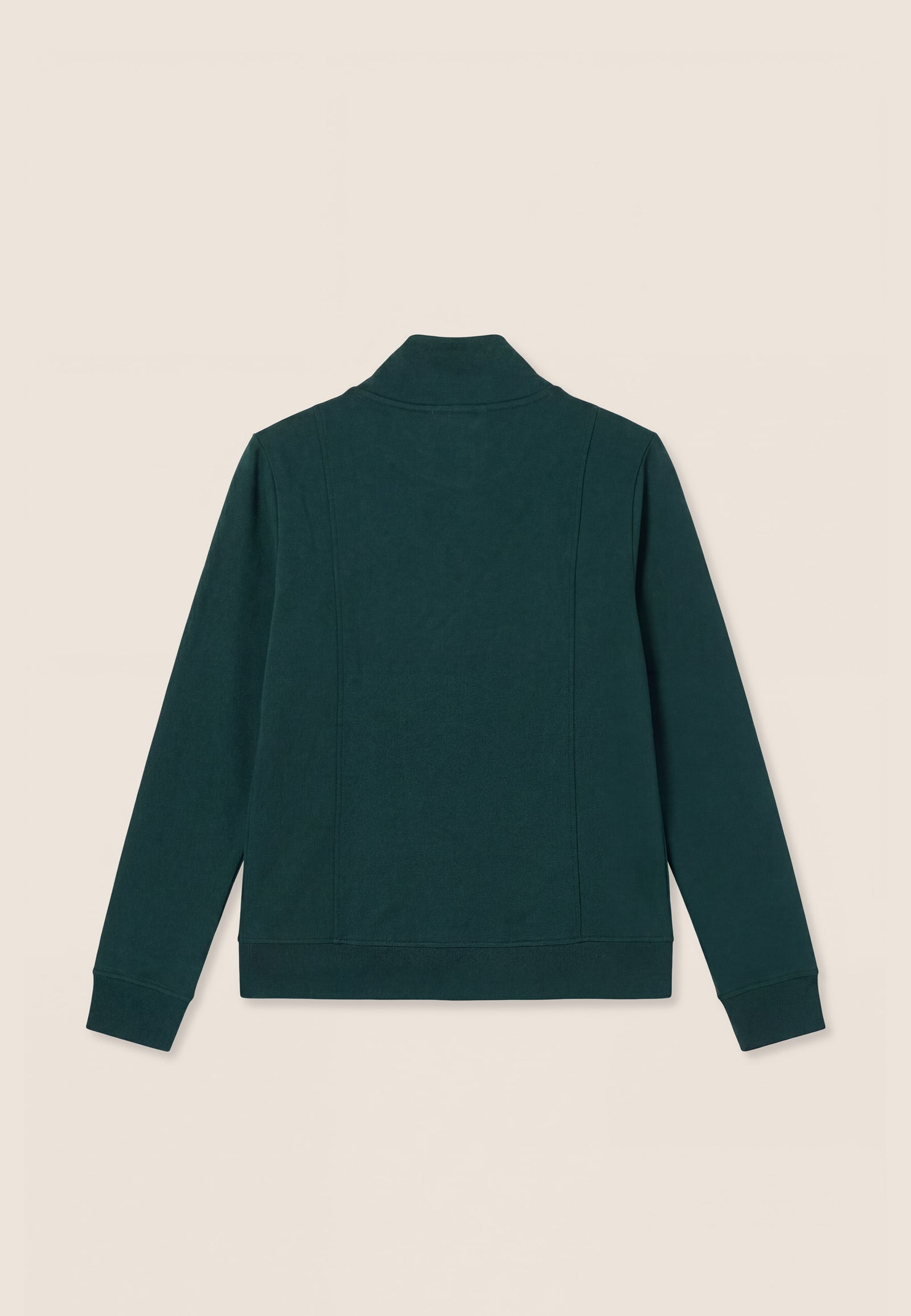 Felpa Regular con Zip e Collo Alto, Logo Ricamato sulla Manica