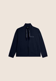 Freddy Felpa Zip e Collo Alto con Fondo Asimmetrico Blu