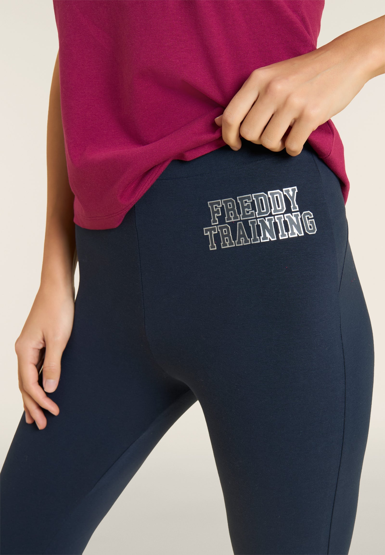 Leggings 7/8 a Vita Alta Freddy Training con Sprone