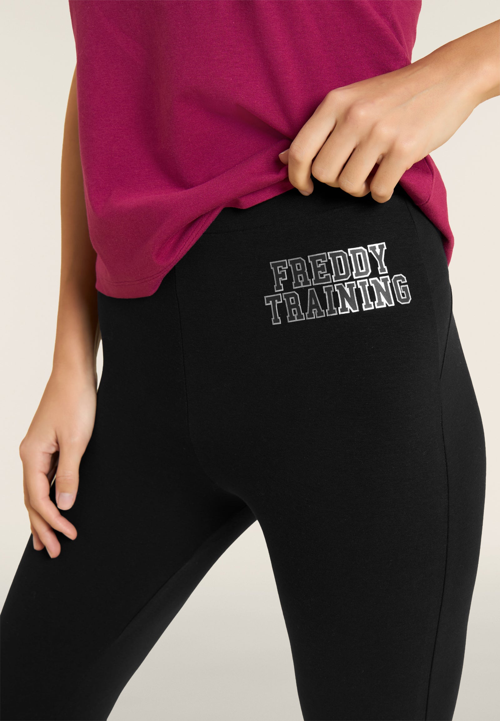 Leggings 7/8 a Vita Alta Freddy Training con Sprone