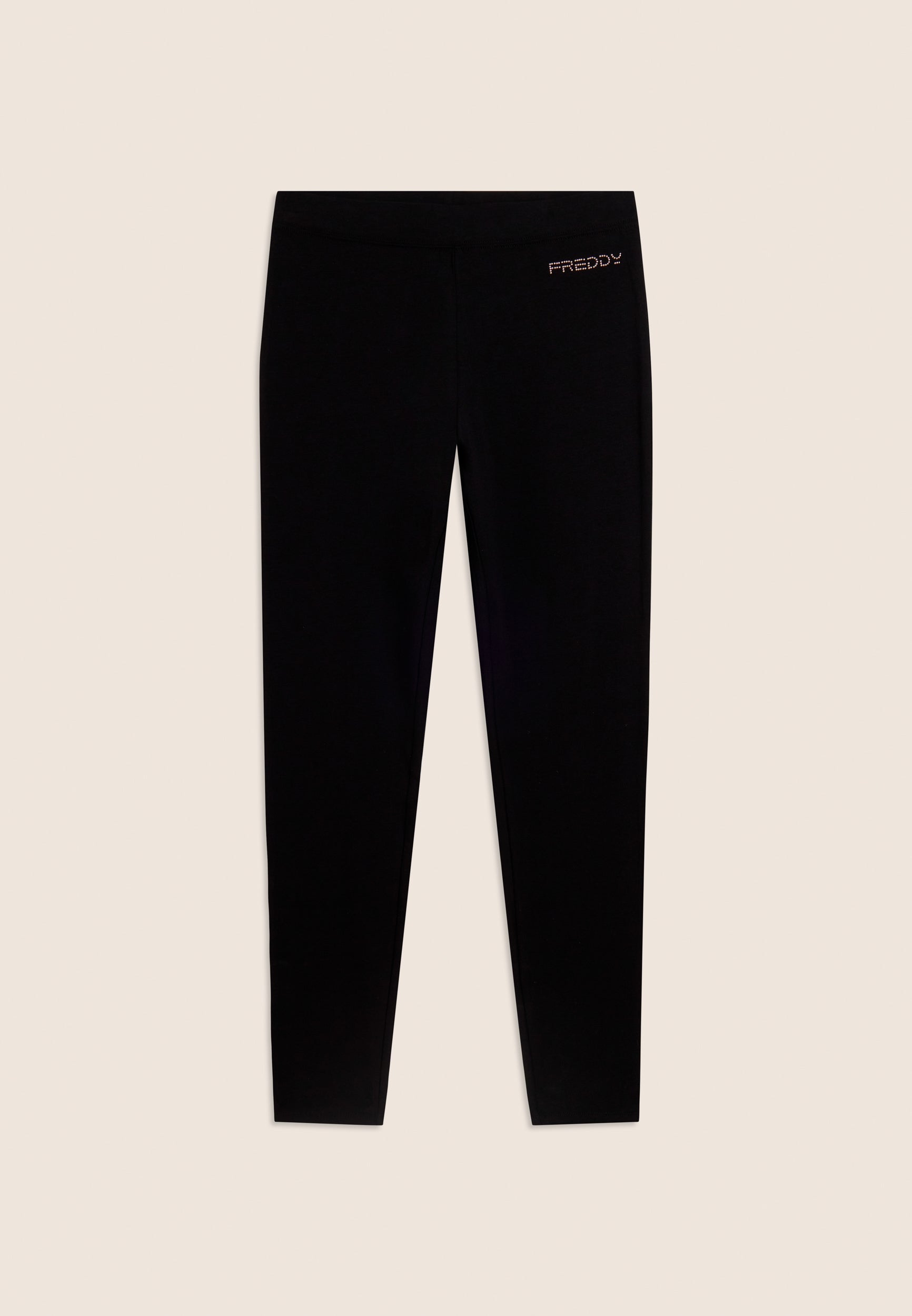 Freddy Leggings 7/8 con Cuciture a Cuore Nero