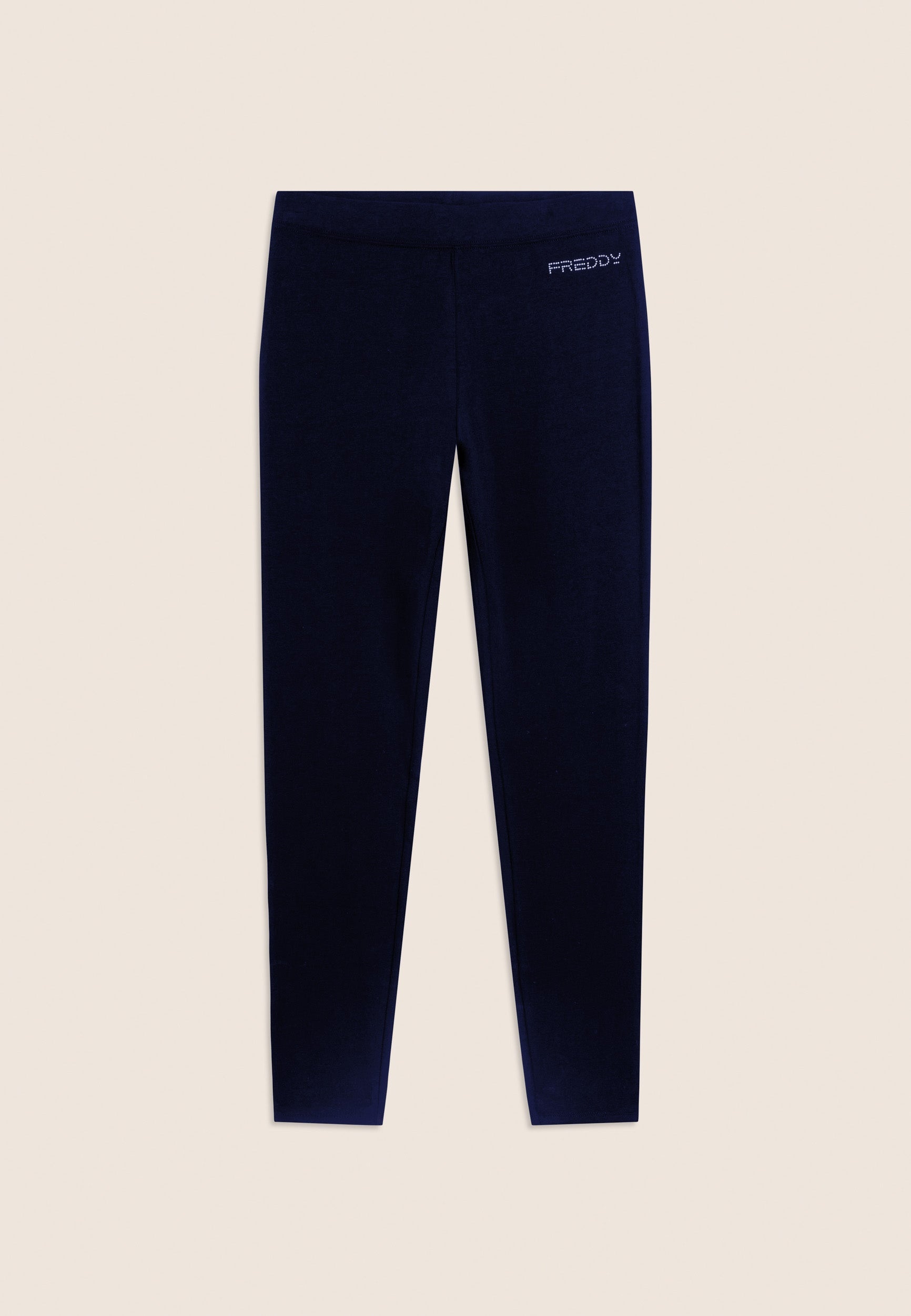 Freddy Leggings Leggings 7/8 con Cuciture a Cuore in Jersey pesante Blu