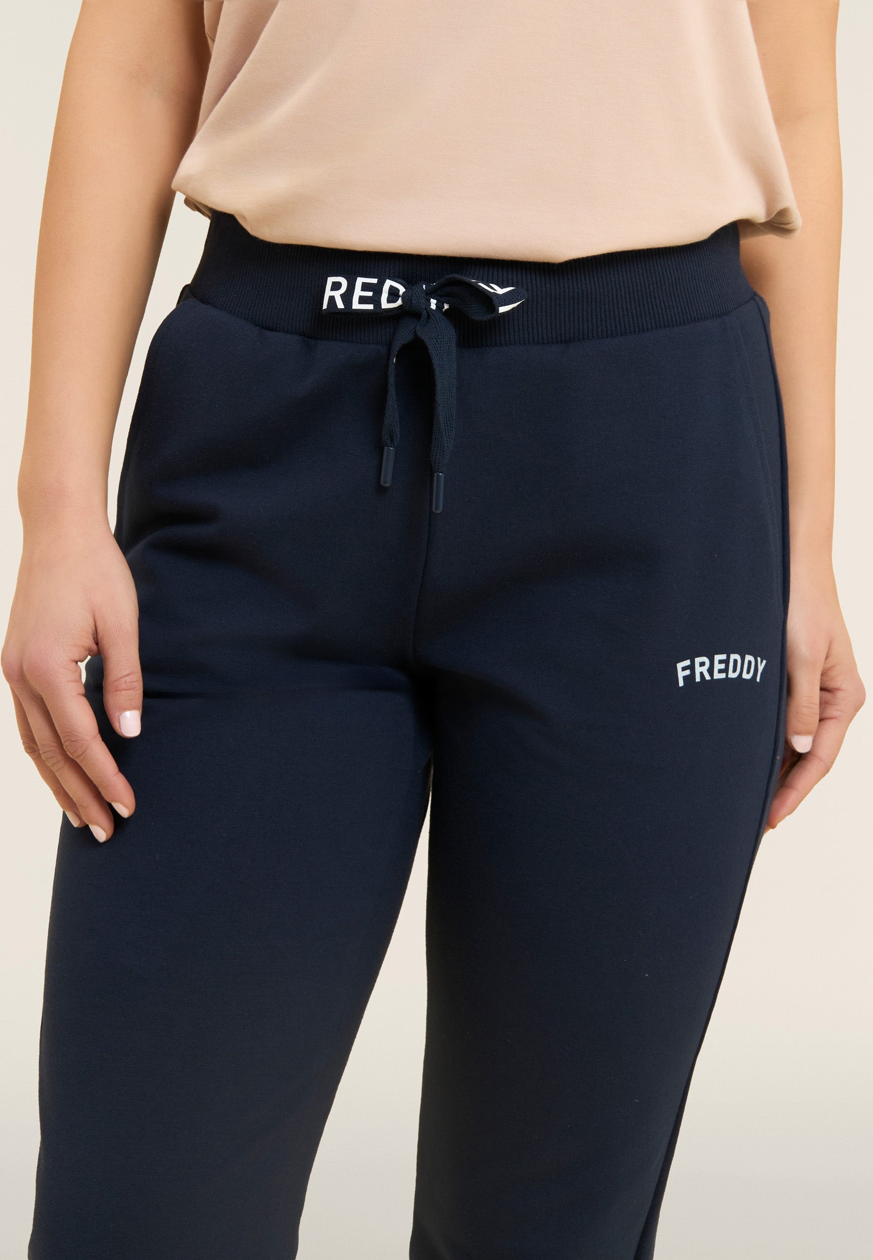 Freddy Pantalone a Fondo Dritto con Coulisse Blu