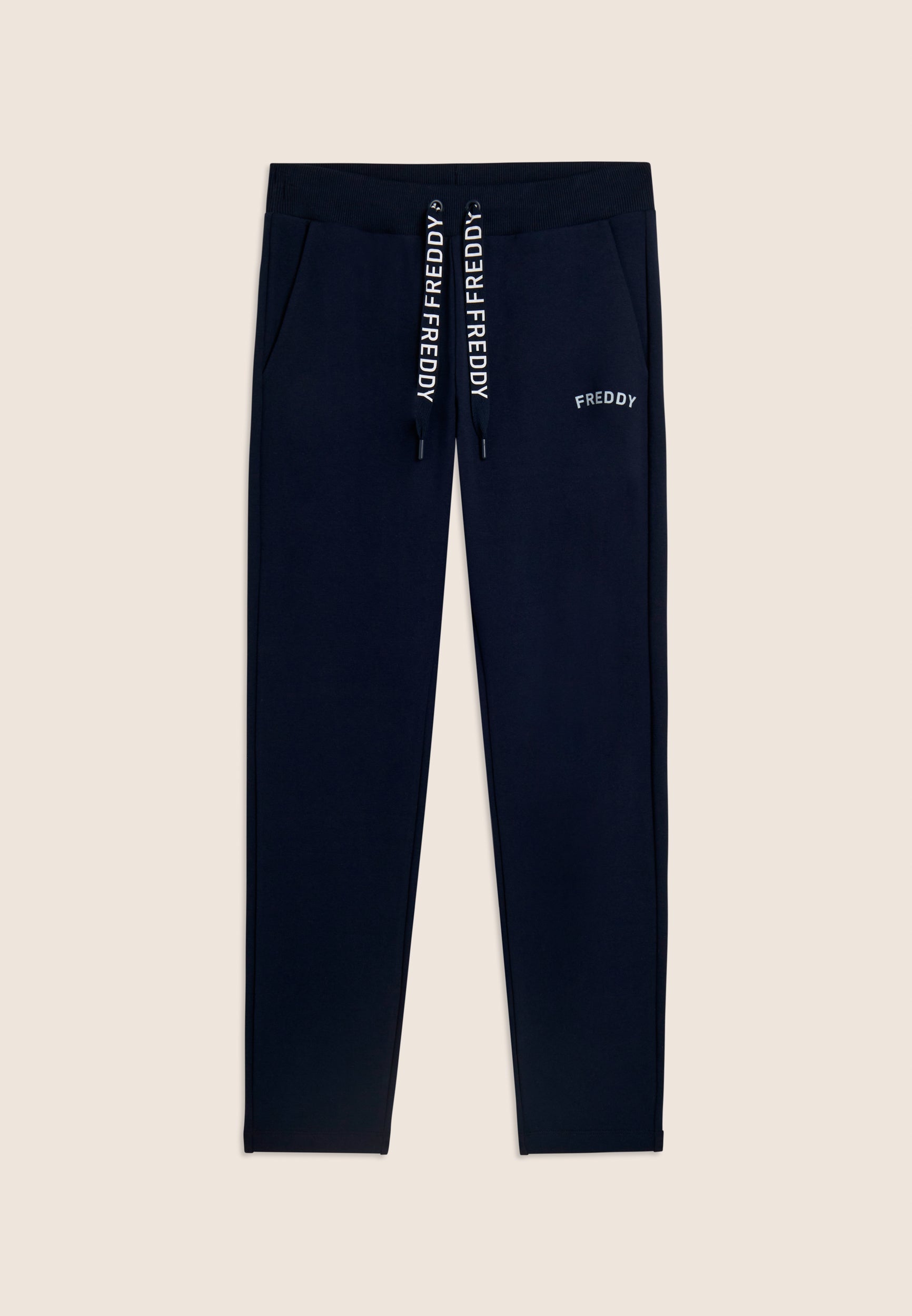 Freddy Pantalone a Fondo Dritto con Coulisse Blu