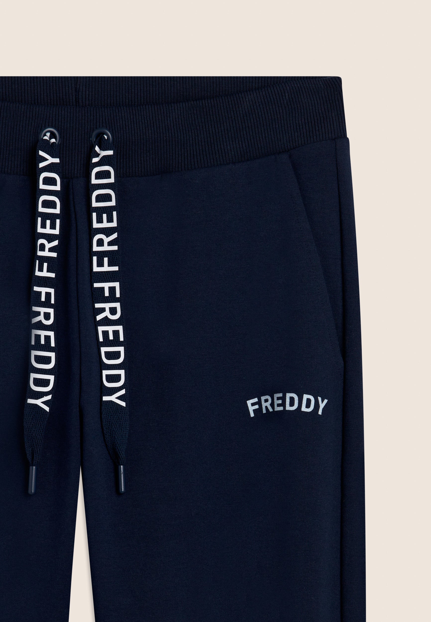 Freddy Pantalone a Fondo Dritto con Coulisse Blu