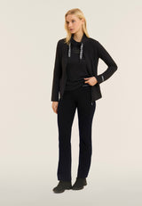 Pantalone Gamba Dritta con Cuciture a Cuore