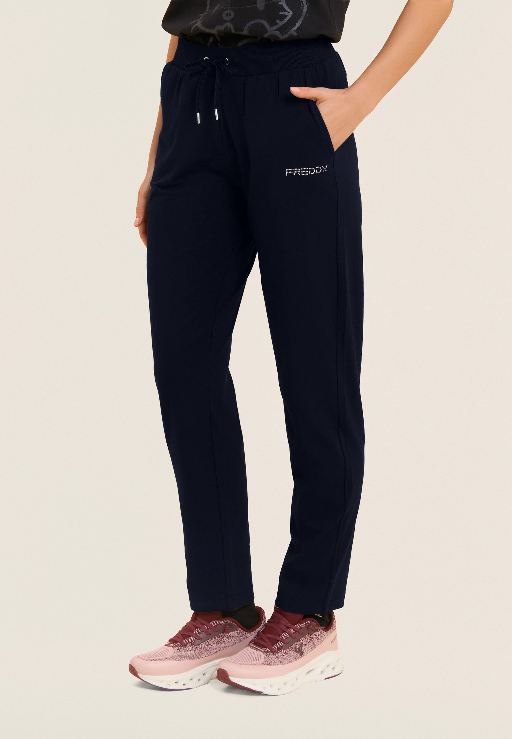 Freddy Pantalone Regular con Vita in Costina Blu