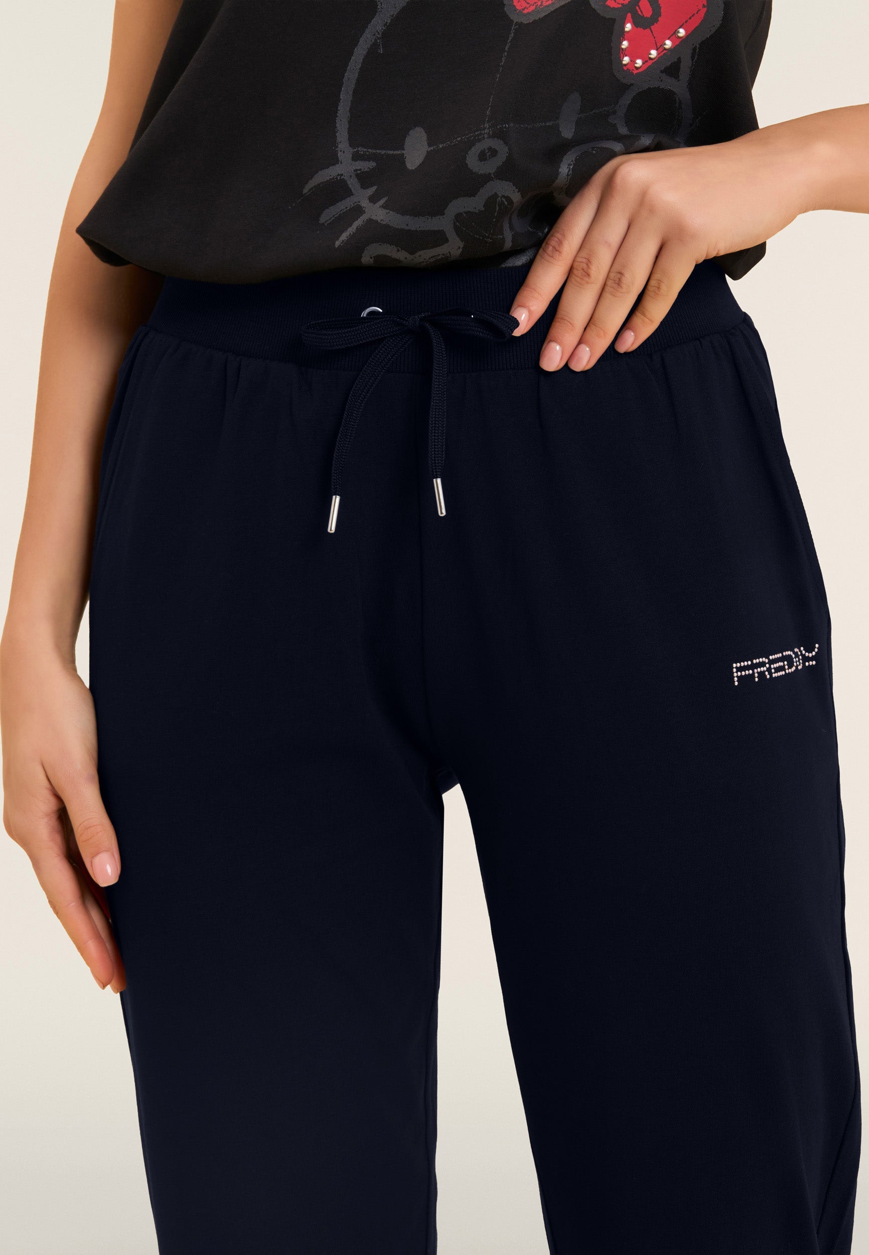 Freddy Pantalone Regular con Vita in Costina Blu