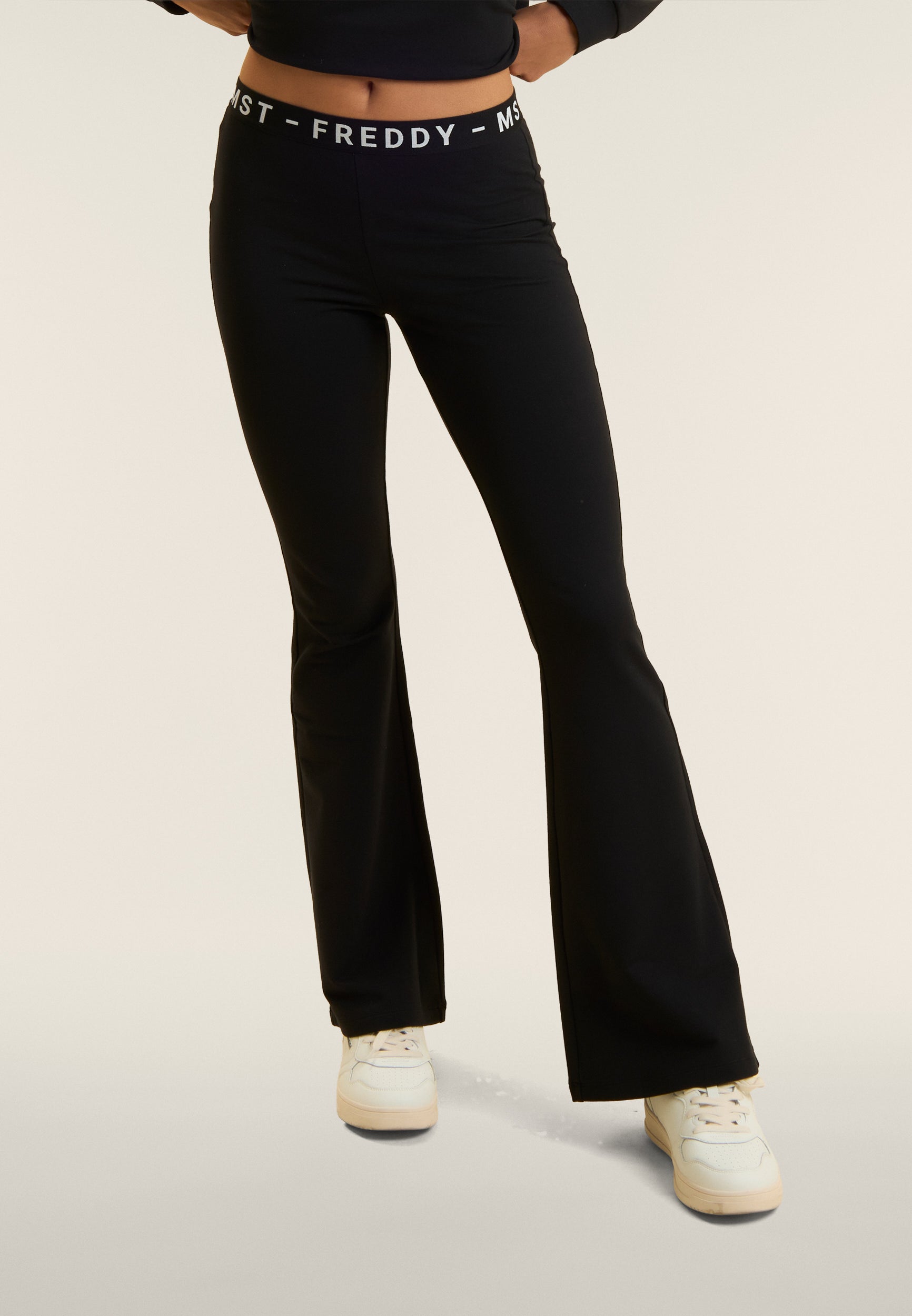 Freddy Pantalone Sportivo Aderente Super Flare Nero