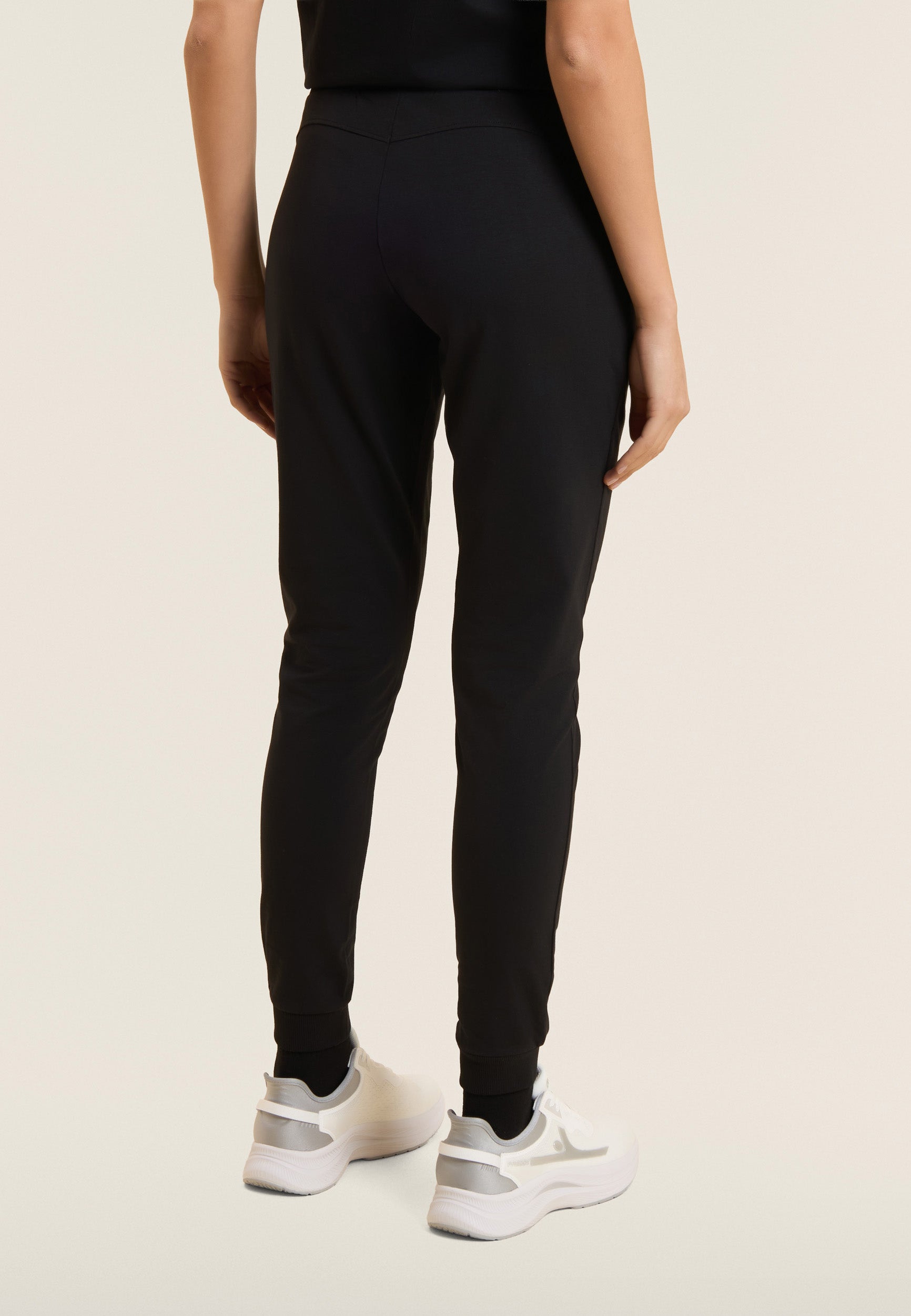 Freddy Pantalone Sportivo con Polsini in Costina e Strass Nero