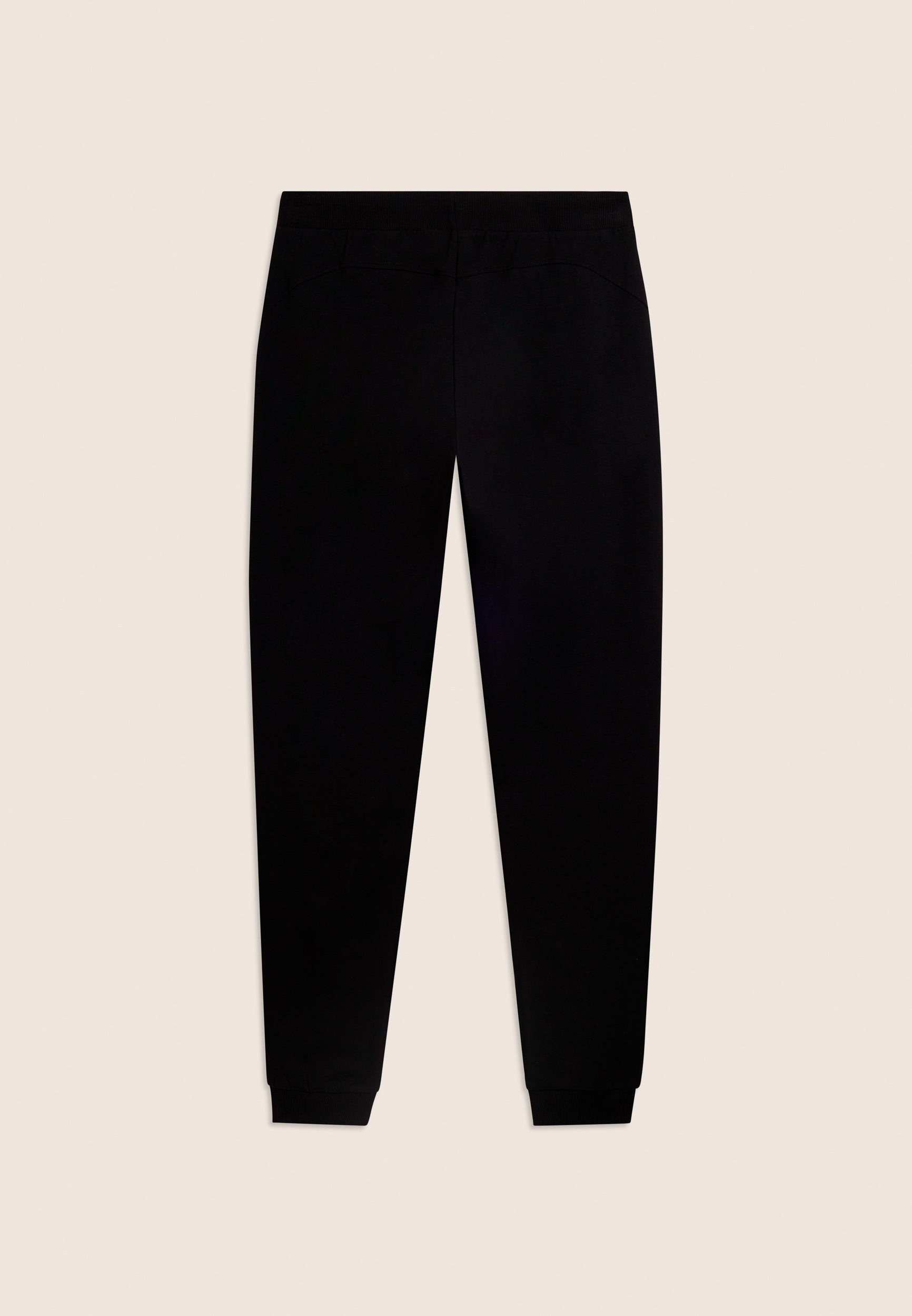 Freddy Pantalone Sportivo con Polsini in Costina e Strass Nero