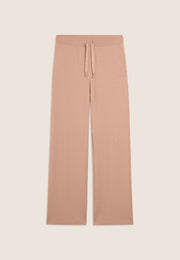Freddy Pantalone Sportivo Cropped Wide Leg con Strass Beige