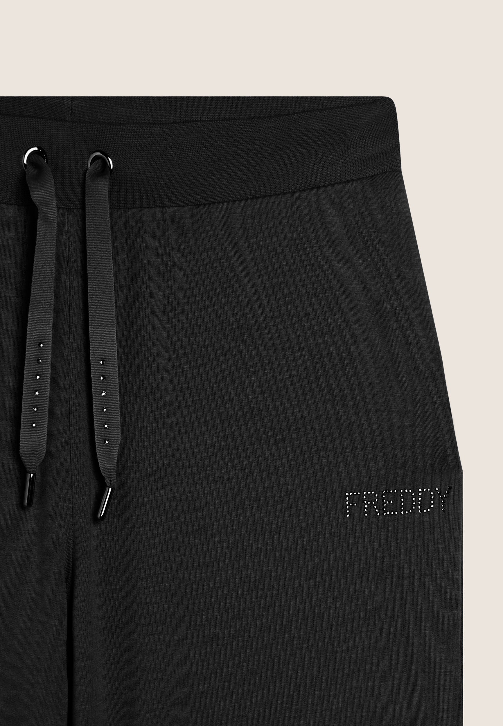 Freddy Pantalone Tuta Felpa Nero