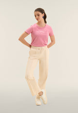 Pantalone Wide Leg con Coulisse Logata