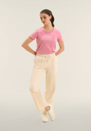 Freddy Pantalone Wide Leg con Coulisse Logata Grigio