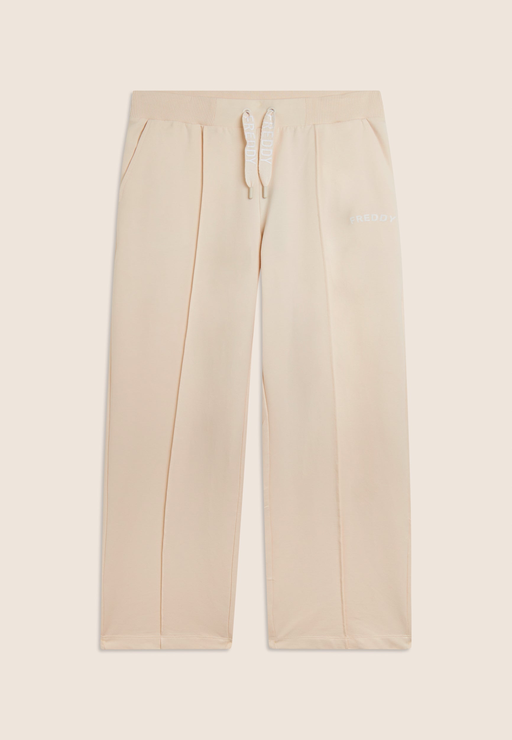 Freddy Pantalone Wide Leg con Coulisse Logata Grigio