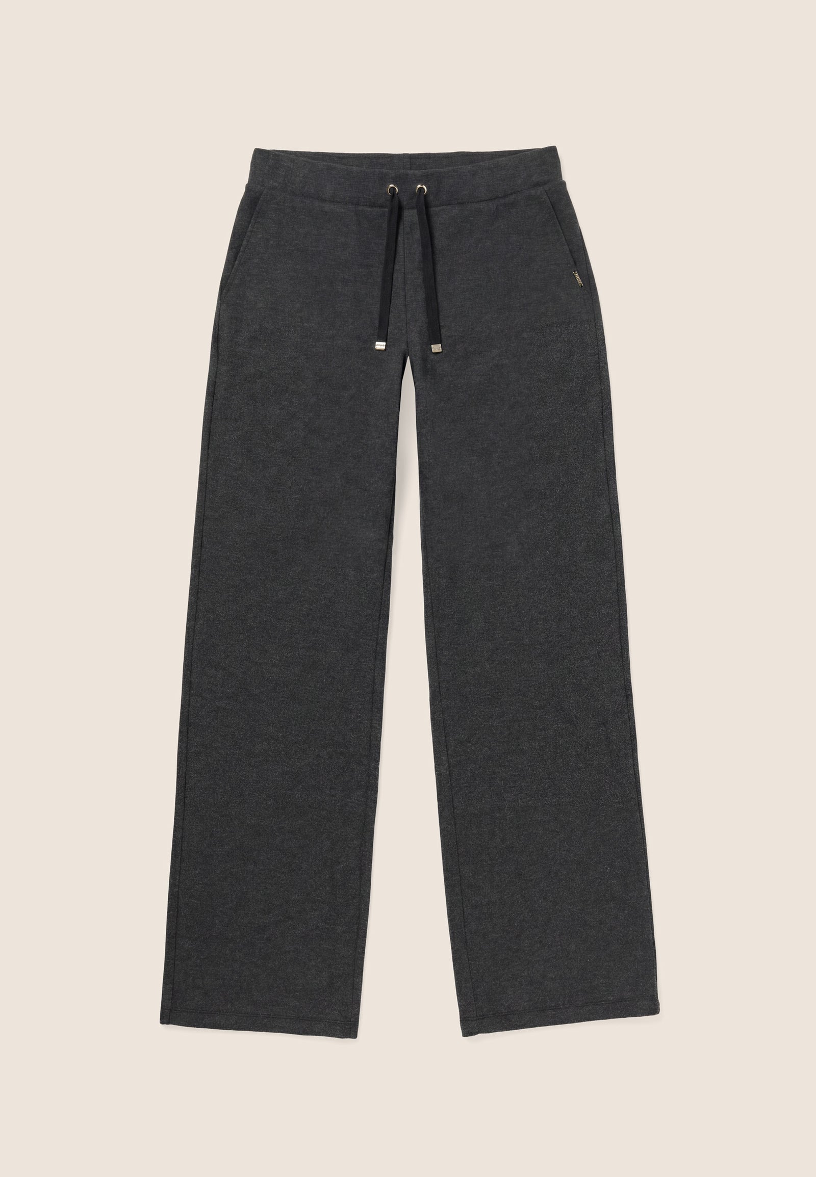 Pantaloni a Gamba Ampia Effetto Tricot con Coulisse