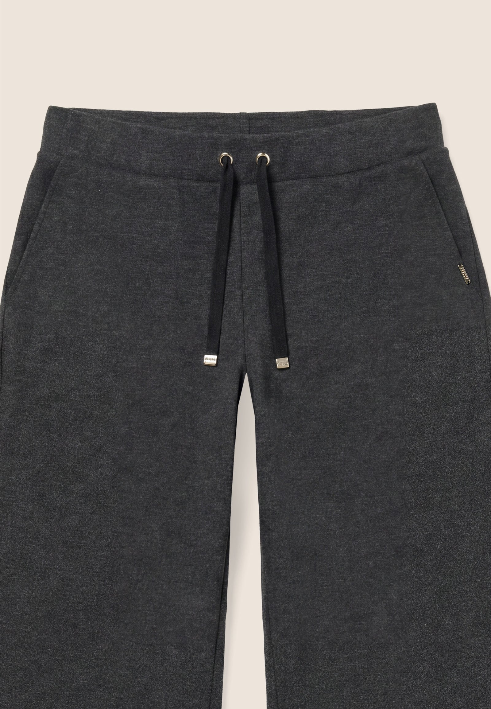 Pantaloni a Gamba Ampia Effetto Tricot con Coulisse